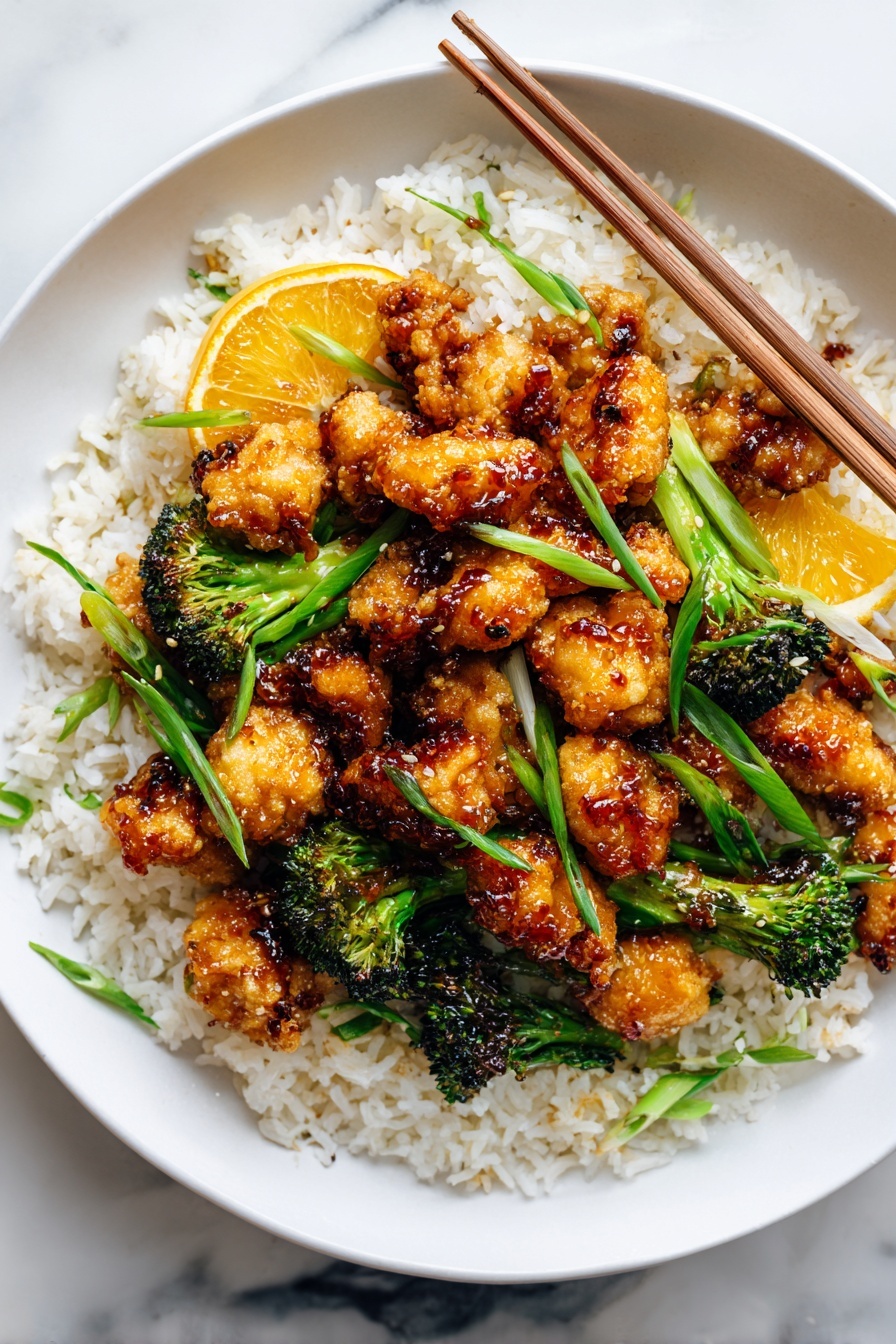 orange chicken broccoli - Serving Suggestion