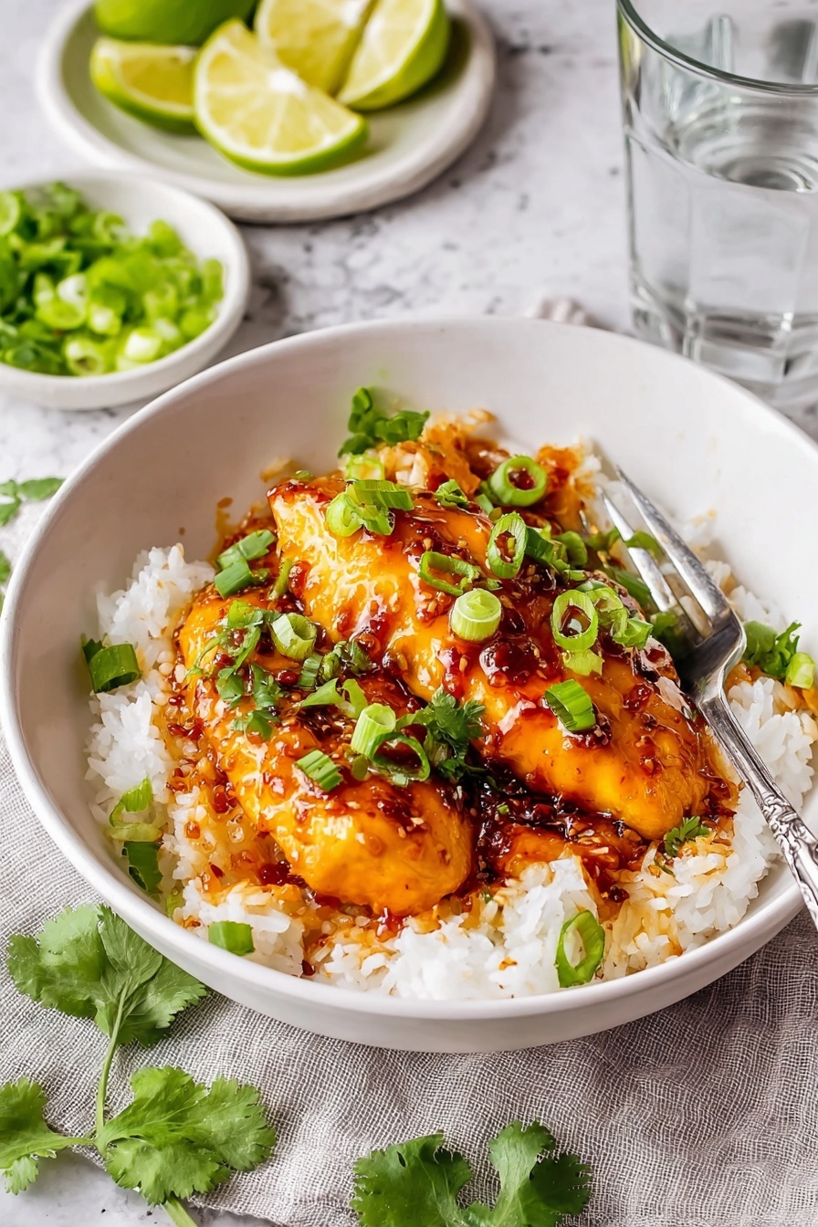Honey Garlic Chicken - Serving Suggestion