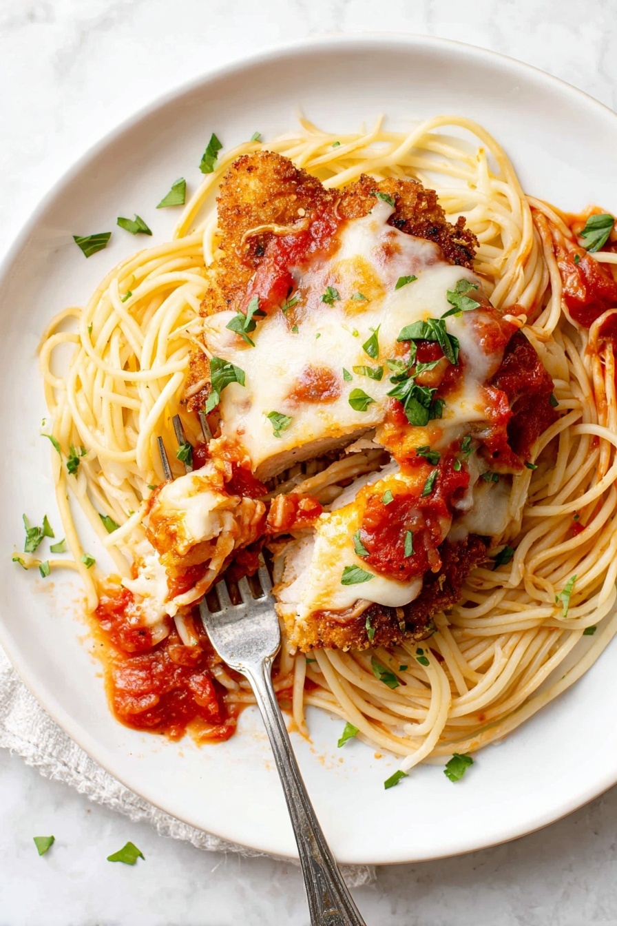 Baked Chicken Parmesan - Serving Suggestion