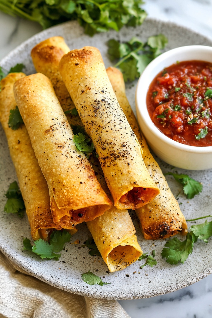 crispy chicken taquitos - Recipe Image