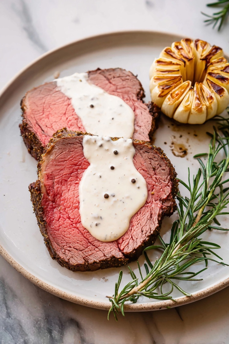 herb crusted roast beef - Serving Suggestion