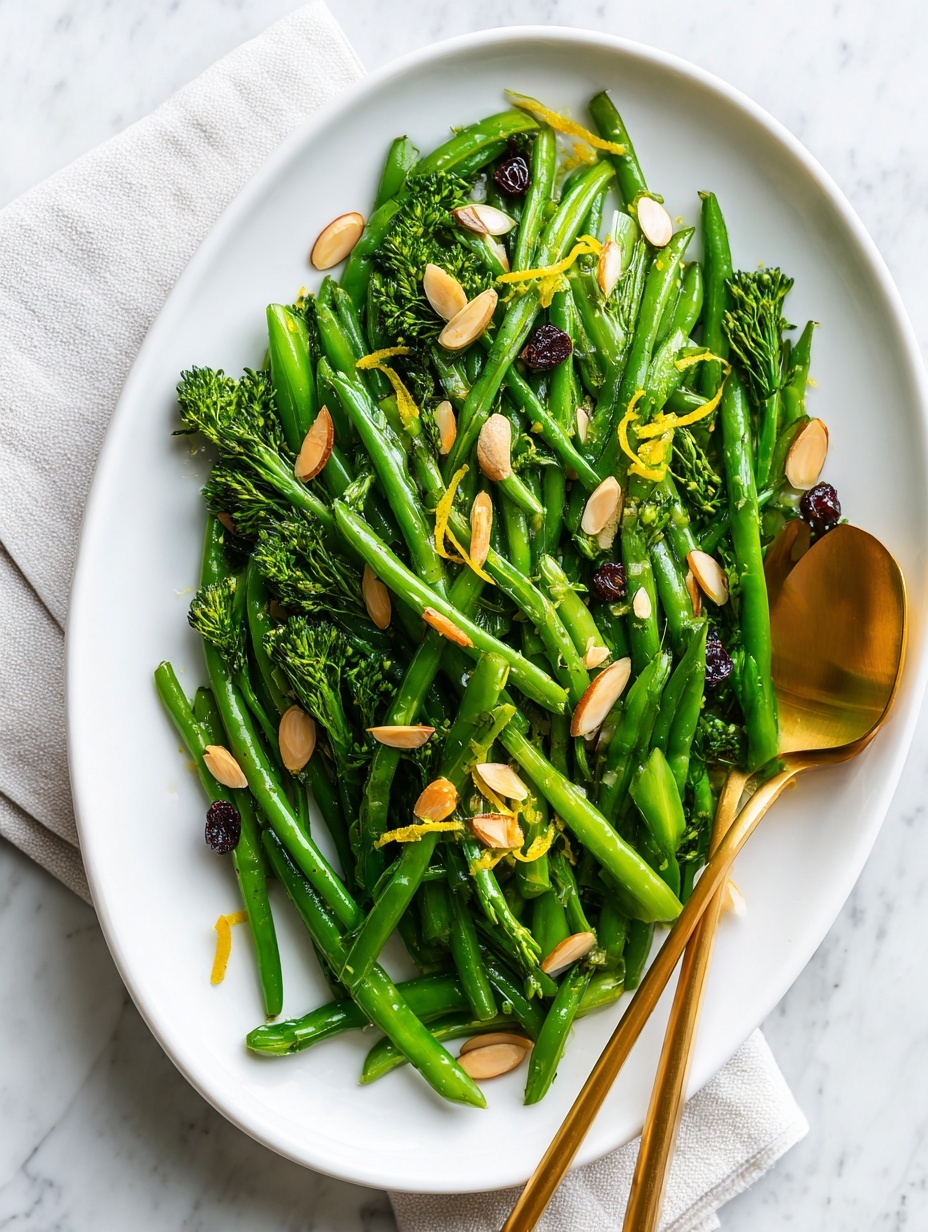 Lemony Broccolini and Green Beans - Serving Suggestion