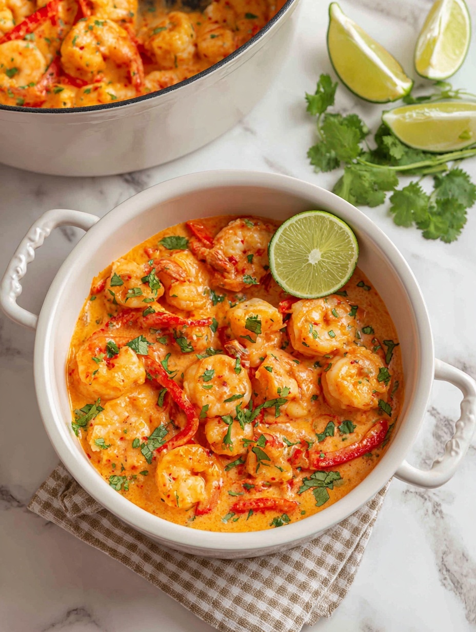 The image shows a white bowl filled with three main layers. On one side, there is a mound of white rice with fluffy, separate grains. Next to the rice is a bright orange creamy sauce layer with visible pieces of cooked shrimp that are light pink with a slight char, mixed with small pieces of broccoli and red bell pepper. Scattered over the shrimp and rice are fresh yellow pineapple chunks and green chopped herbs, likely cilantro, adding a fresh touch. A golden spoon is partly submerged in the bowl. The whole bowl sits on a white marbled surface. photo taken with an iphone --ar 2:3 --v 7