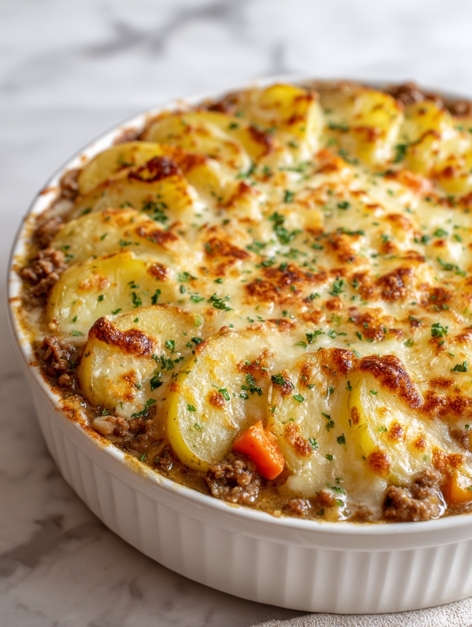 The image shows a white bowl filled with a creamy mixture that has small chunks of light brown and orange pieces, possibly cheese and ground meat. A light wooden spoon with a white silicone head is resting inside the bowl, partially submerged in the mixture. The bowl is placed on a white marbled surface. photo taken with an iphone --ar 2:3 --v 7
